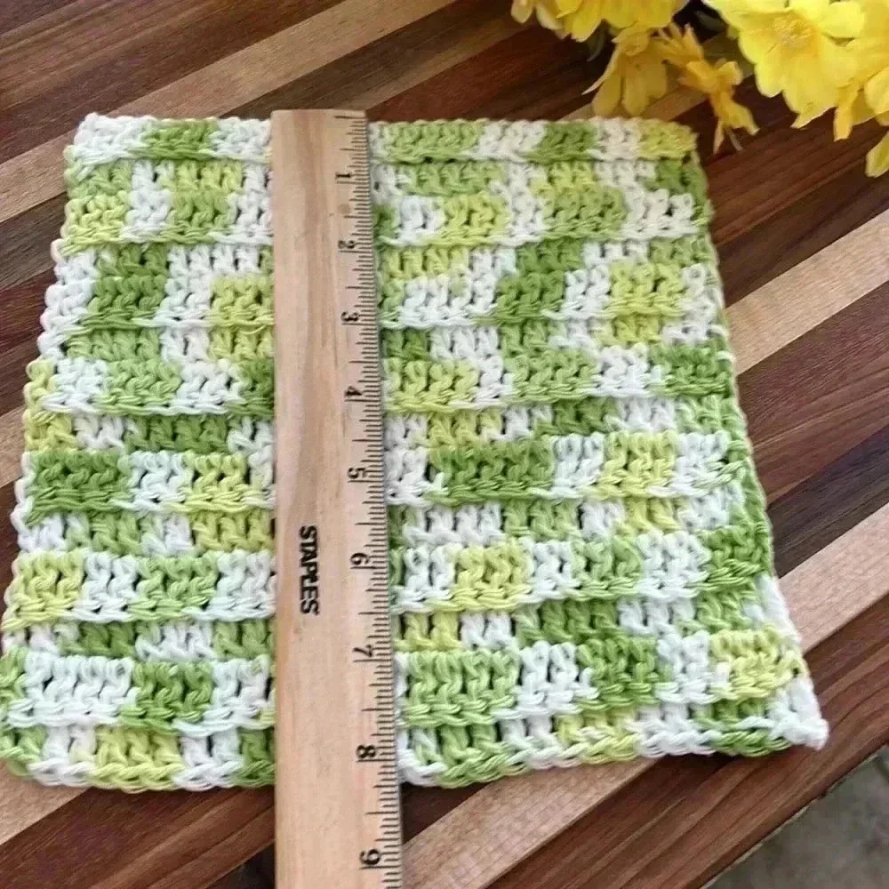 100% Cotton Handmade Washcloth, Set of 2